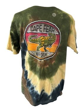 Cape Fear North Carolina Souvenir Graphic Tee T-Rex Tie Dye Youth L